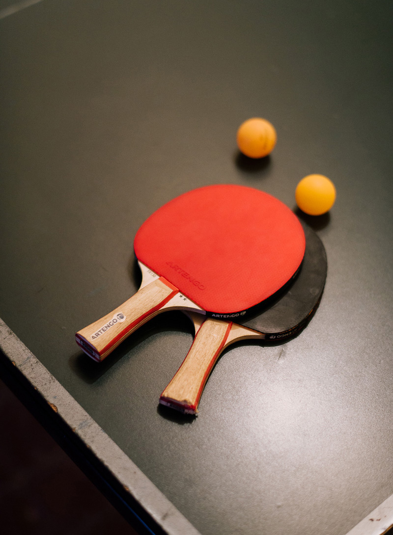 Entrada antiga amb ping pong